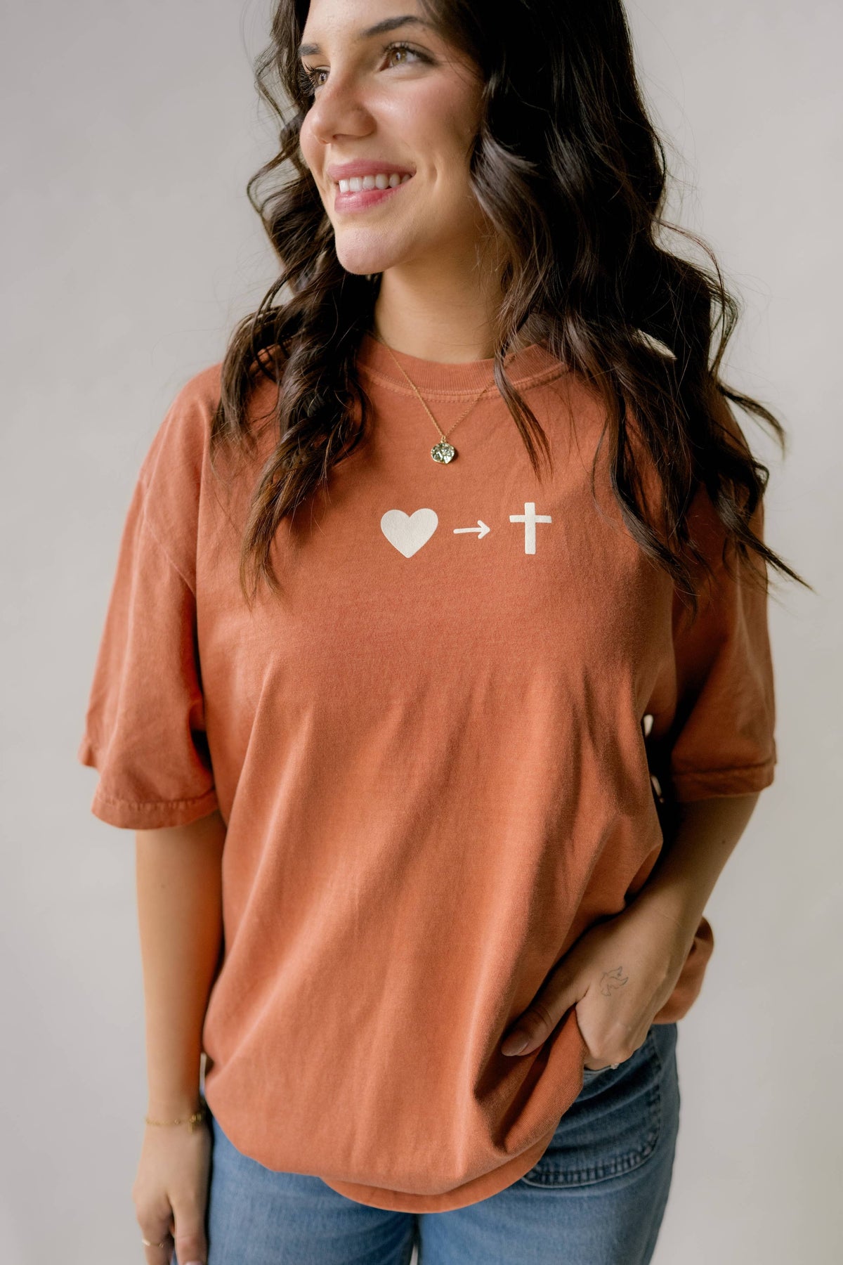 Proof Of His Love Tee - Clay