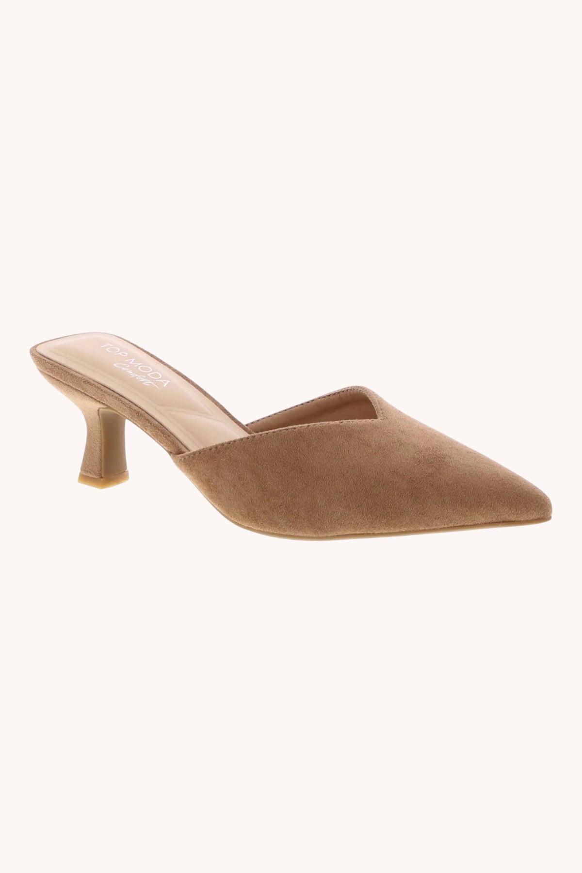 Morley Suede Pointeds Toe Mule Kitten Heel