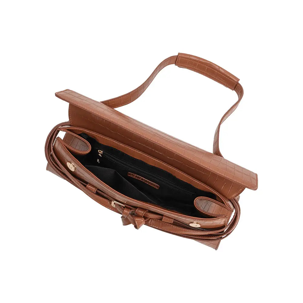 Klarissa Camel Recycled Vegan Leather Shoulder Bag