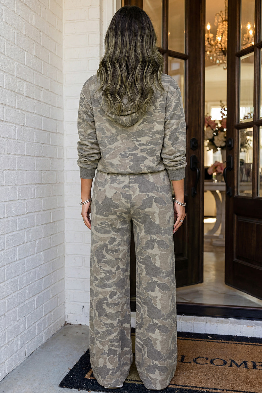 Western Camouflage Casual 2 Piece Pants Set