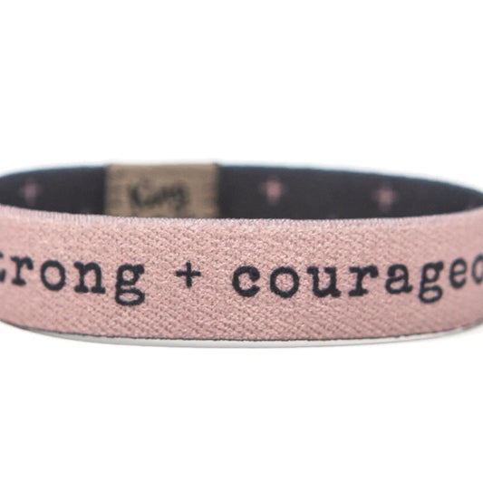 Strong + Courageous Stretch Bracelet