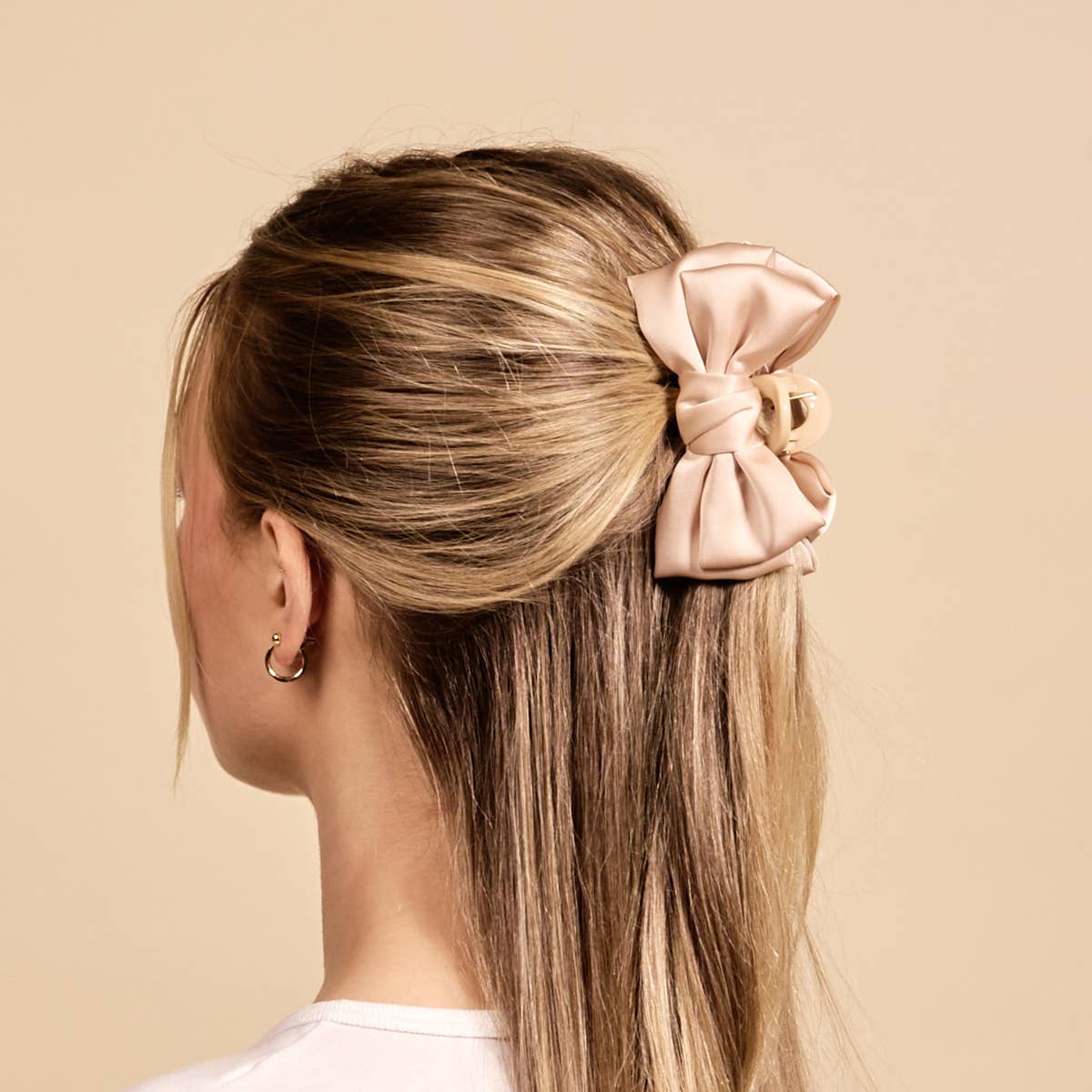 Mini Satin Bow Claw Clip–Cheetah