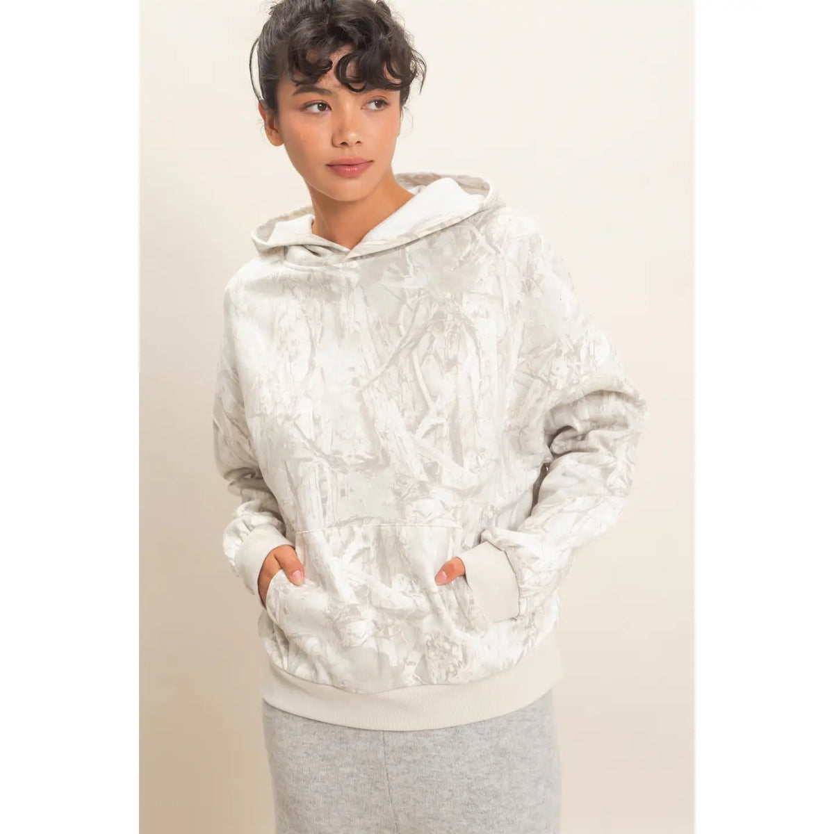 Camouflage Hoodie With Front Pocket