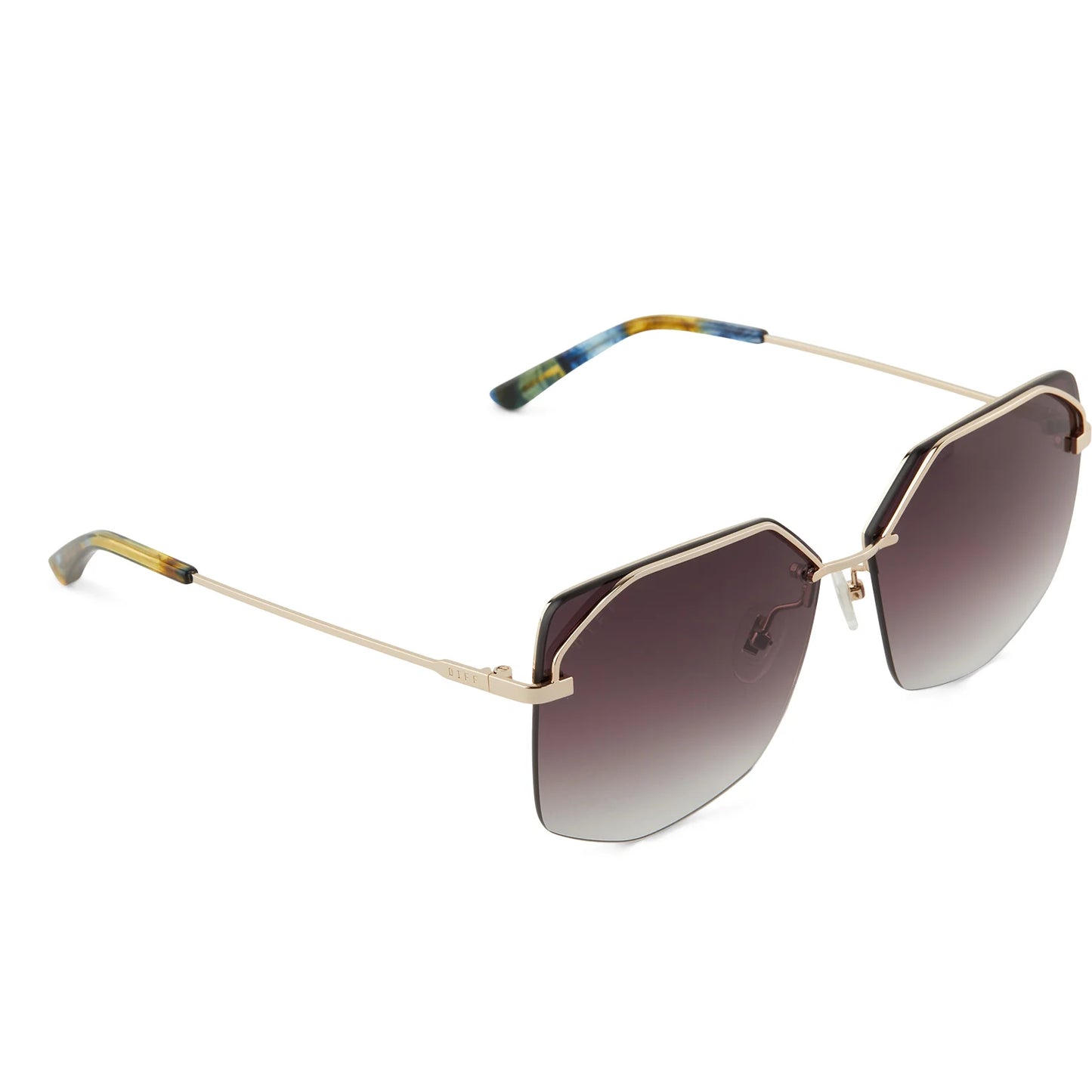 Diff Bree Gold Gradient Sunglasses