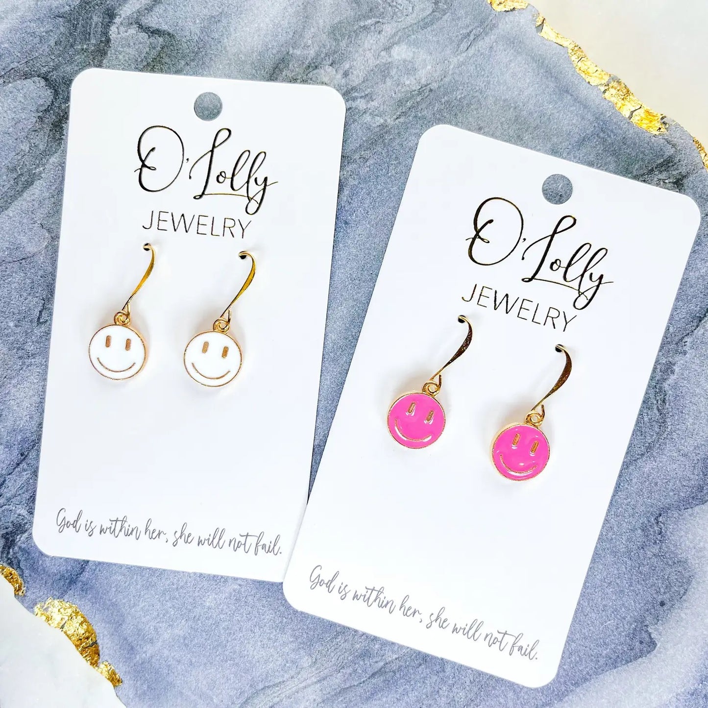 Smiley Dangle Earring