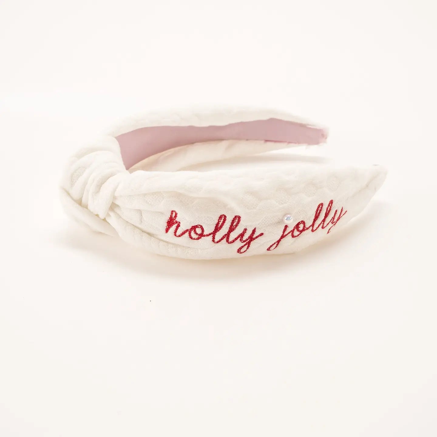 Holly Jolly Embroidered Hedband