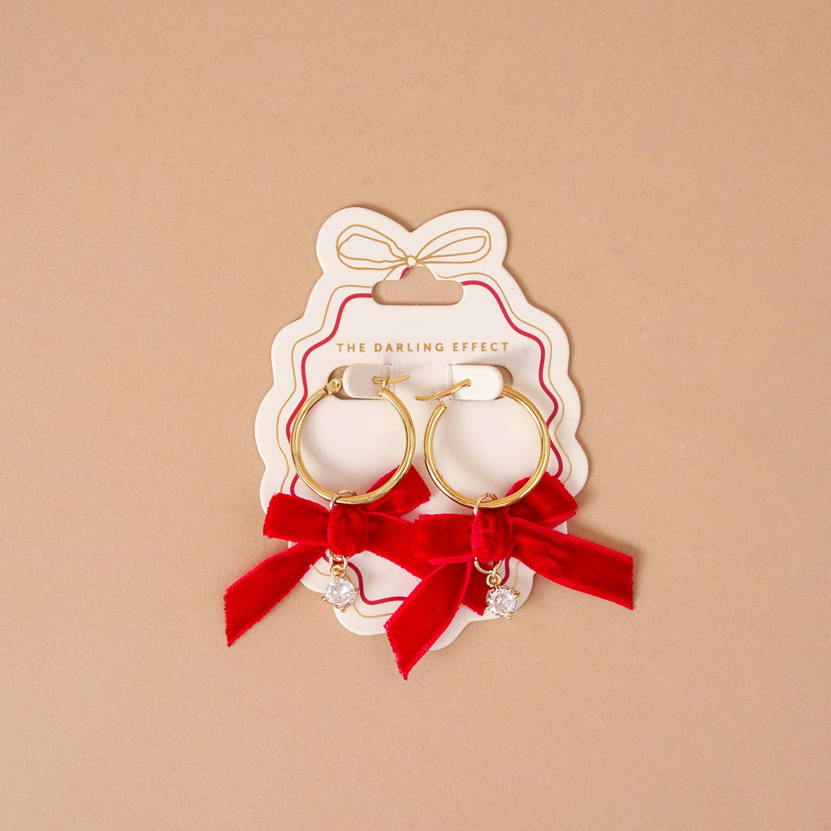 Signature Hoop Earrings-Ruby Ribbon