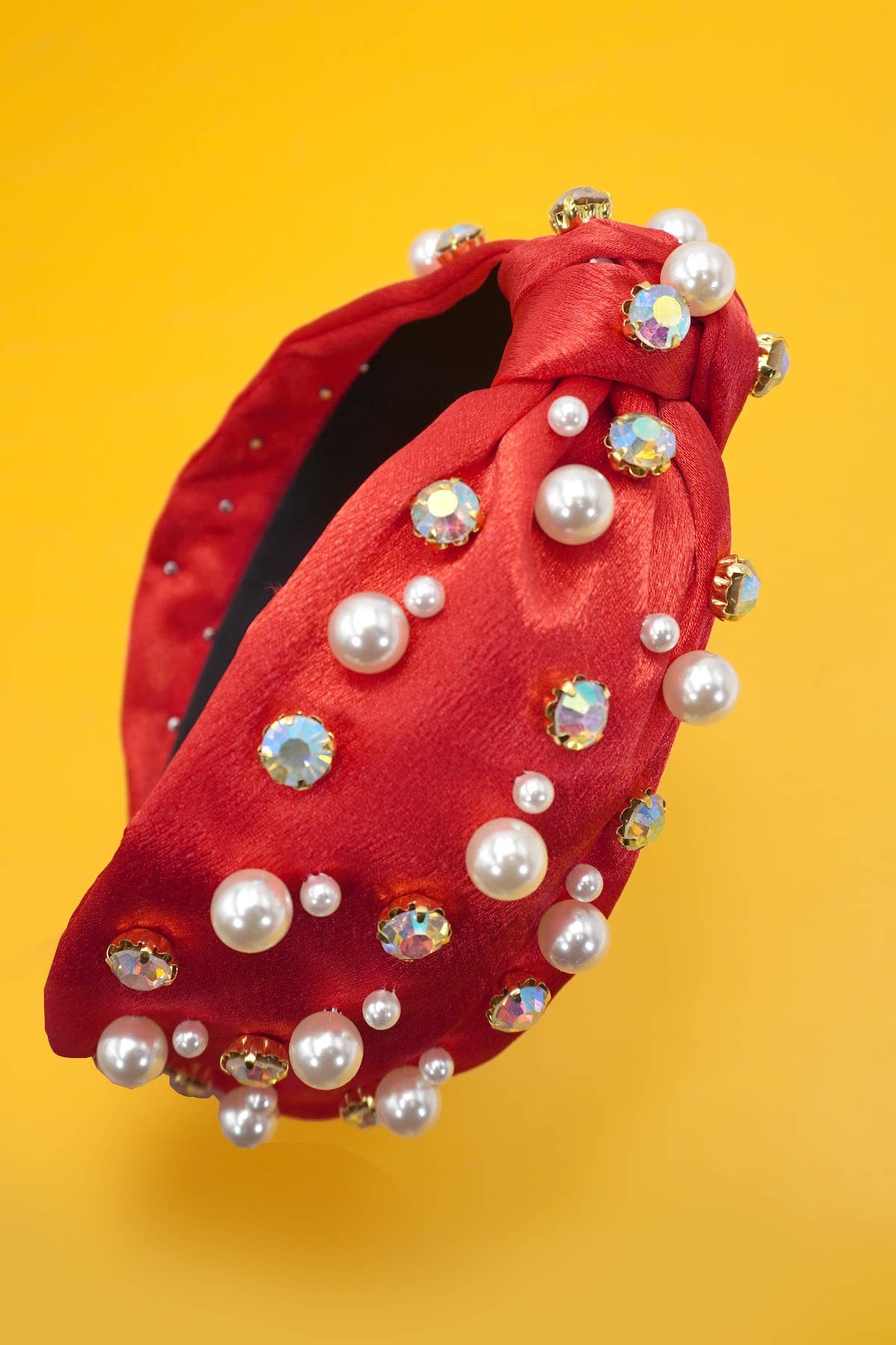 Christmas Rhinestone Pearl Bead Headband (2 Color Options)