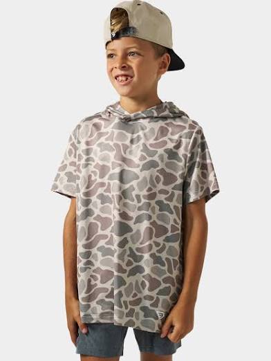 Burlebo Short Sleeve Performance Hoodie - Classic Deer Camo