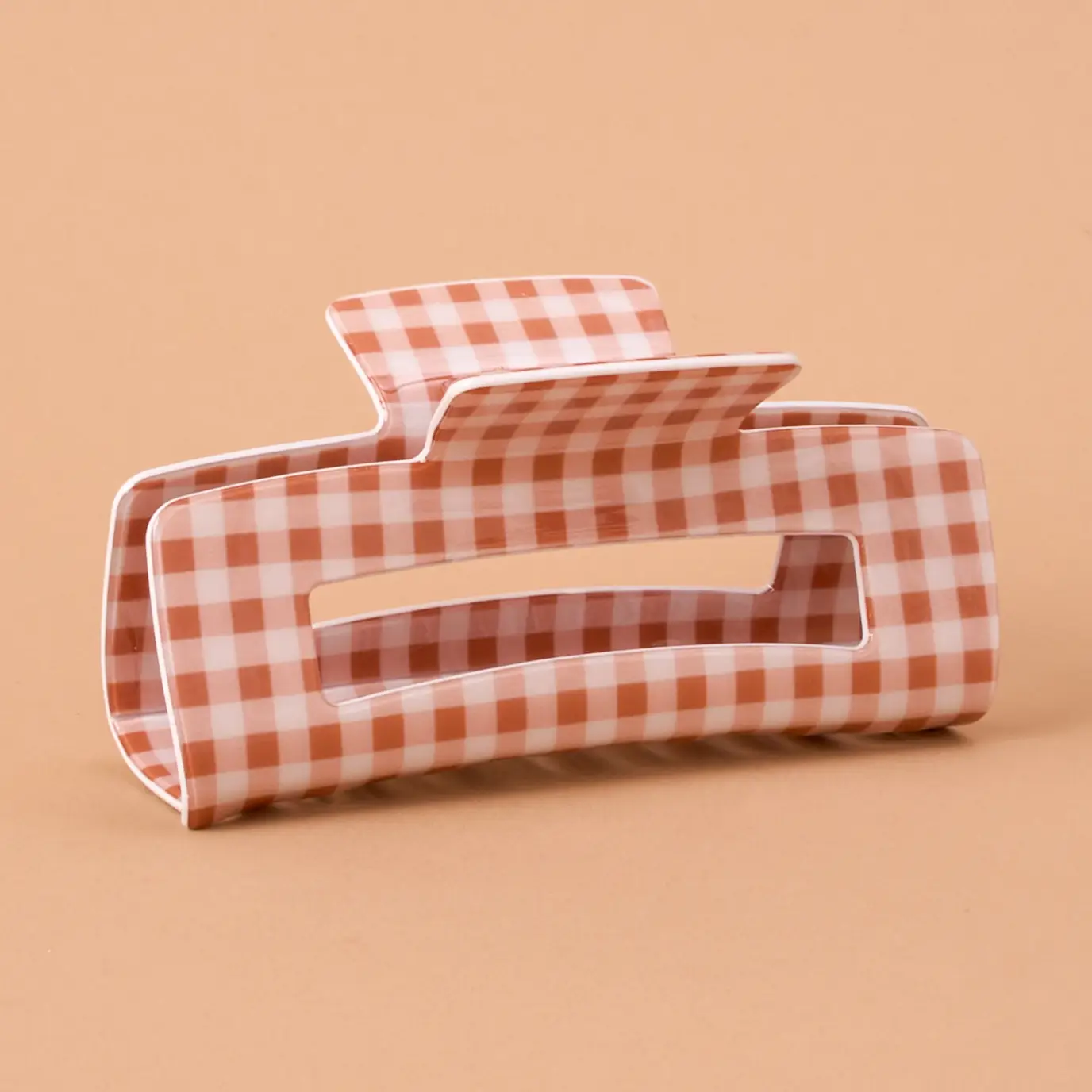 Claw Clip-Maple Gingham