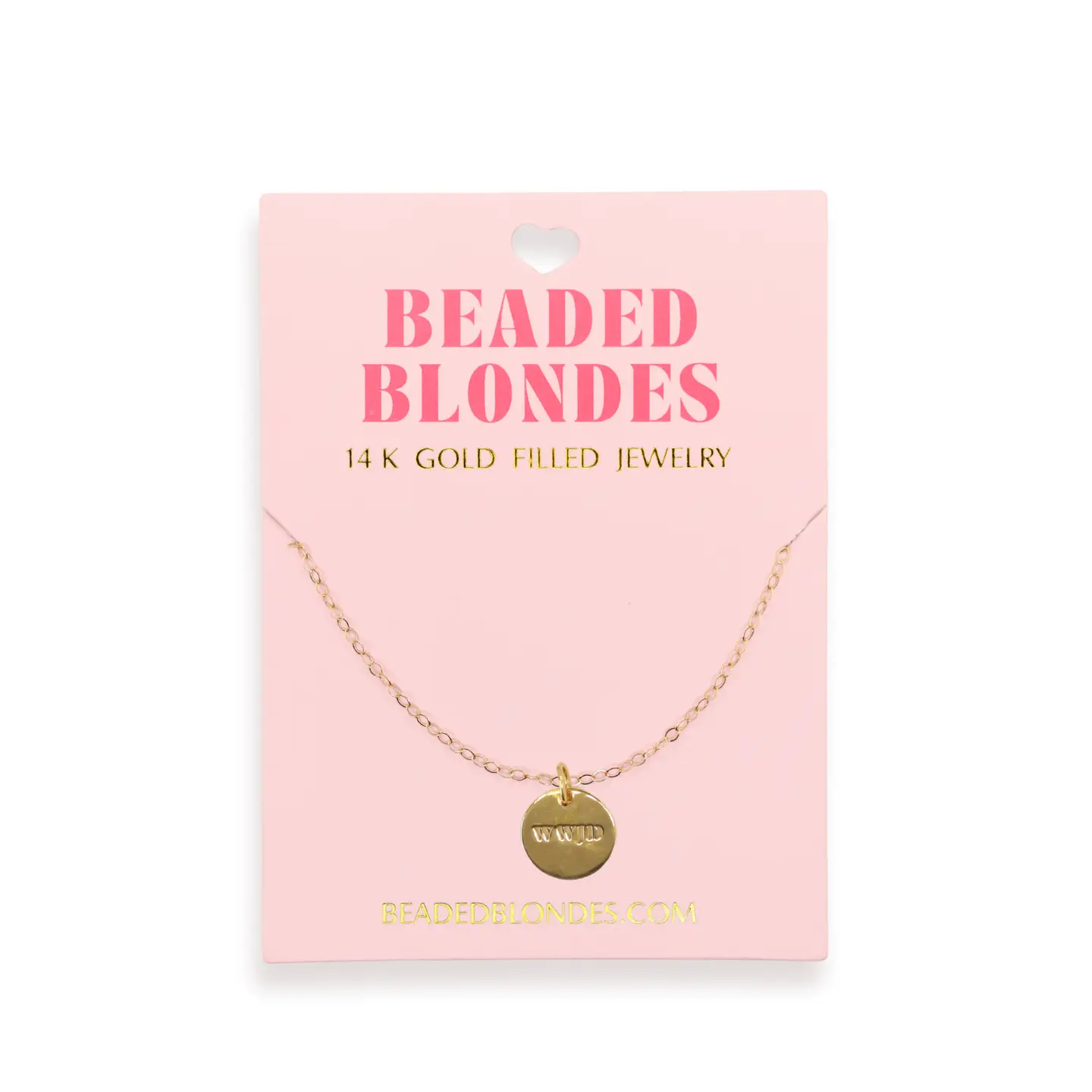 Beaded Blondes WWJD Charm Necklace