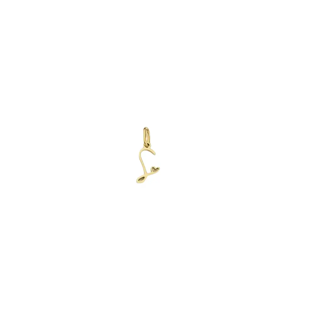 Gold Cursive Initial Letter "S"