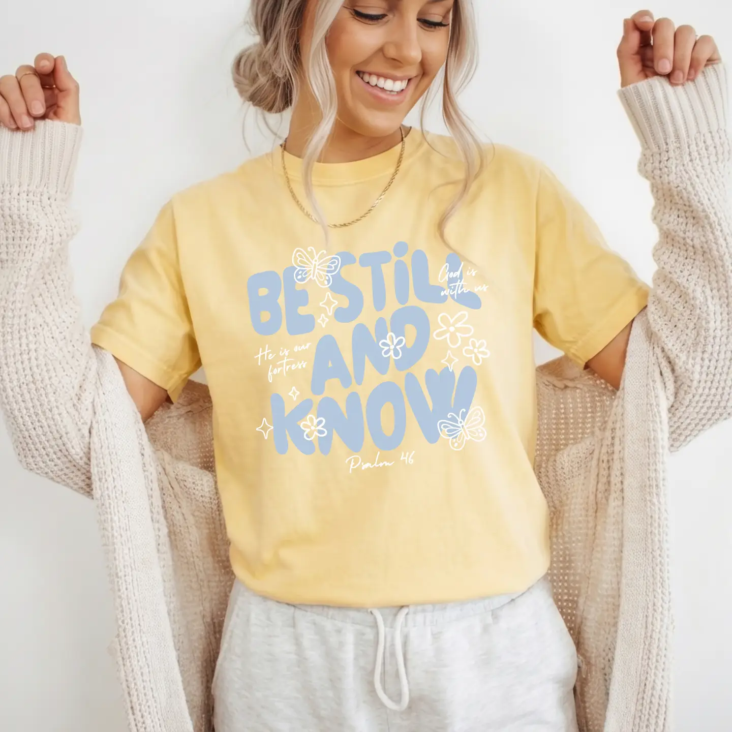 Be Still and Know Floral Graphic Tee
