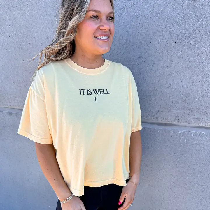 Yellow "It Is Well" Tee