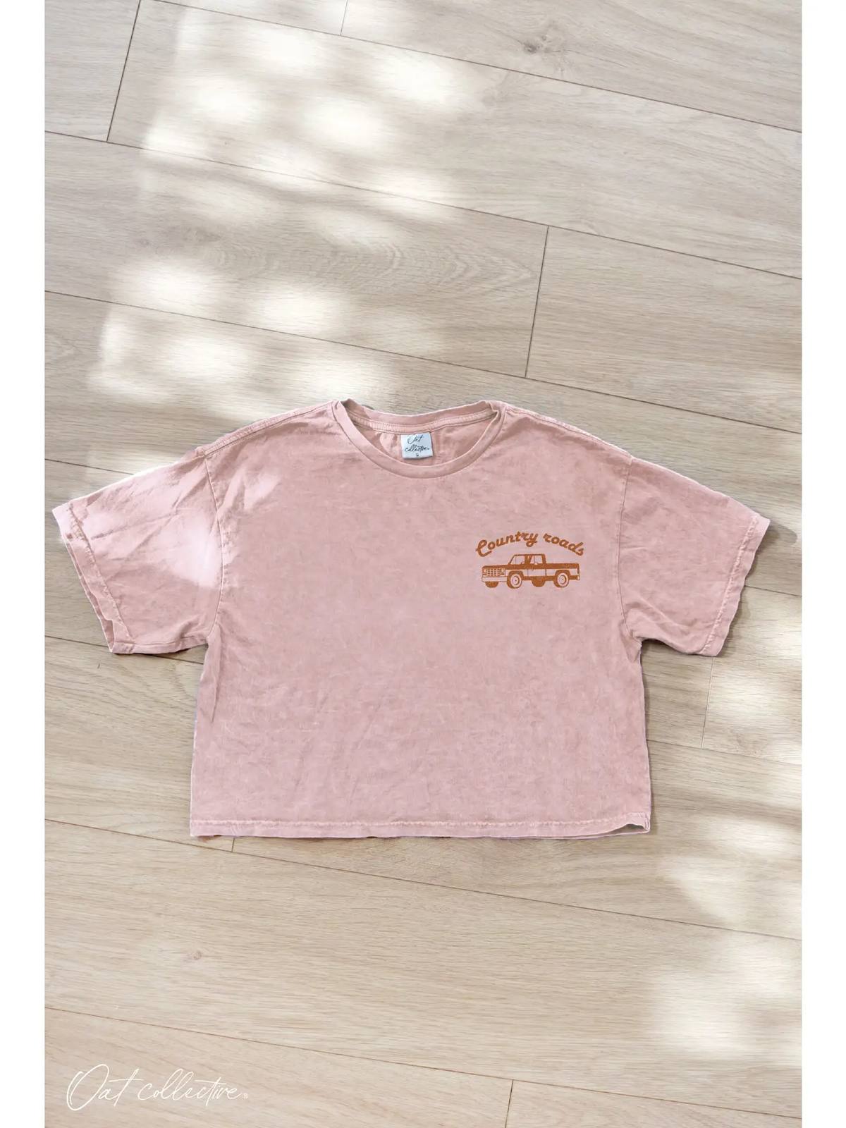 Country Roads Take Me Home Cropped Mineral Wash Tee