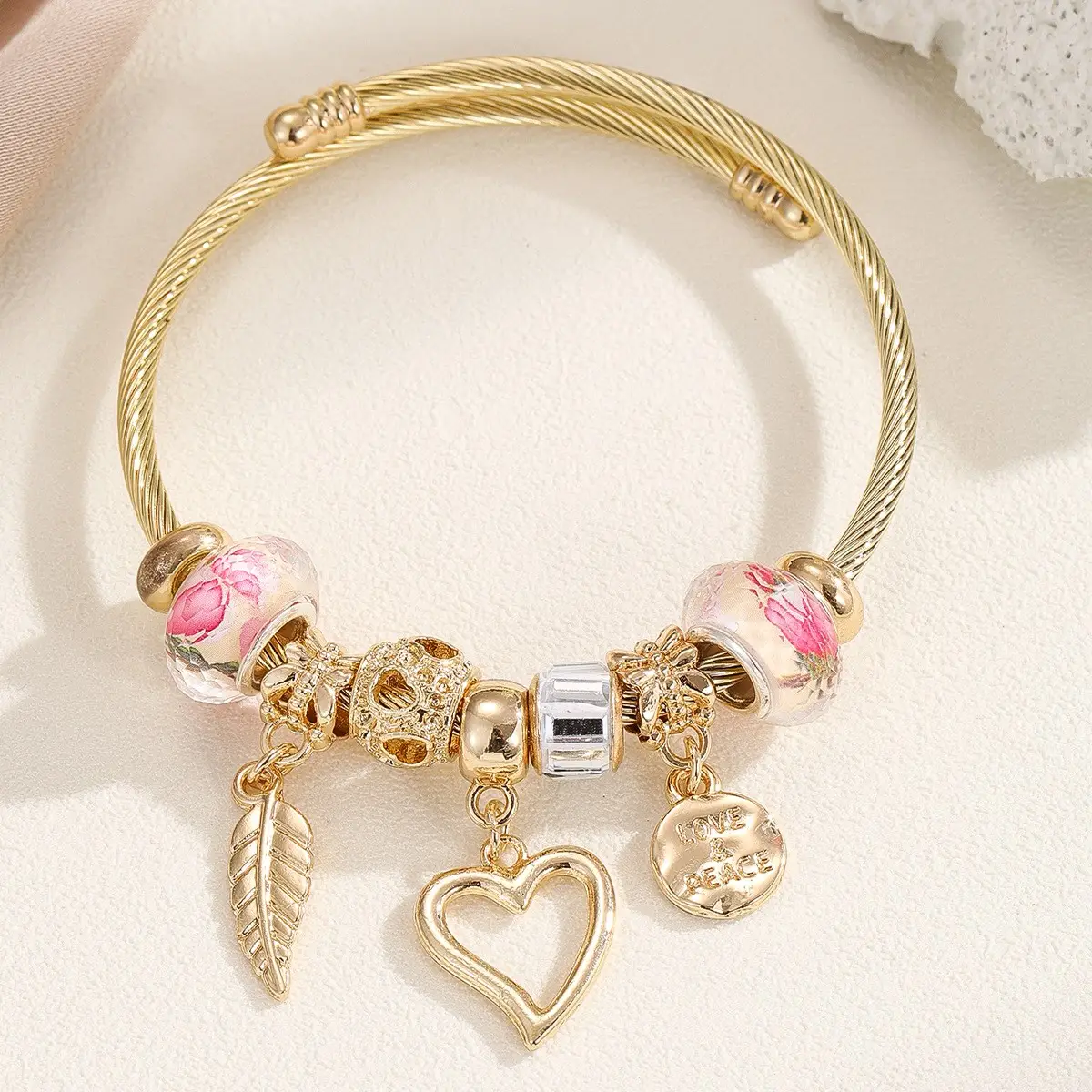 Gold Fade-Resistant Stainless Steel Bracelet