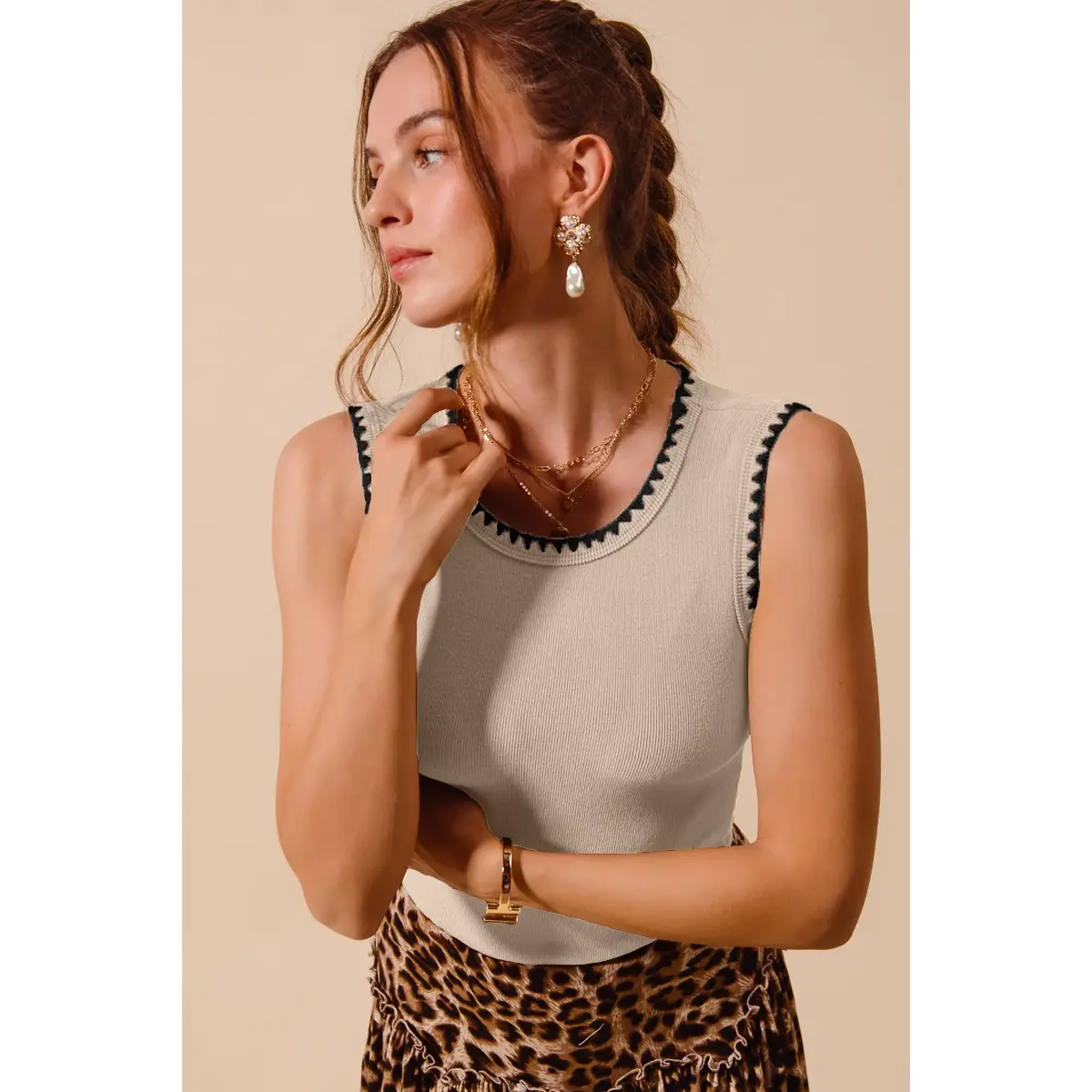 Rib Sleeveless Tank Top