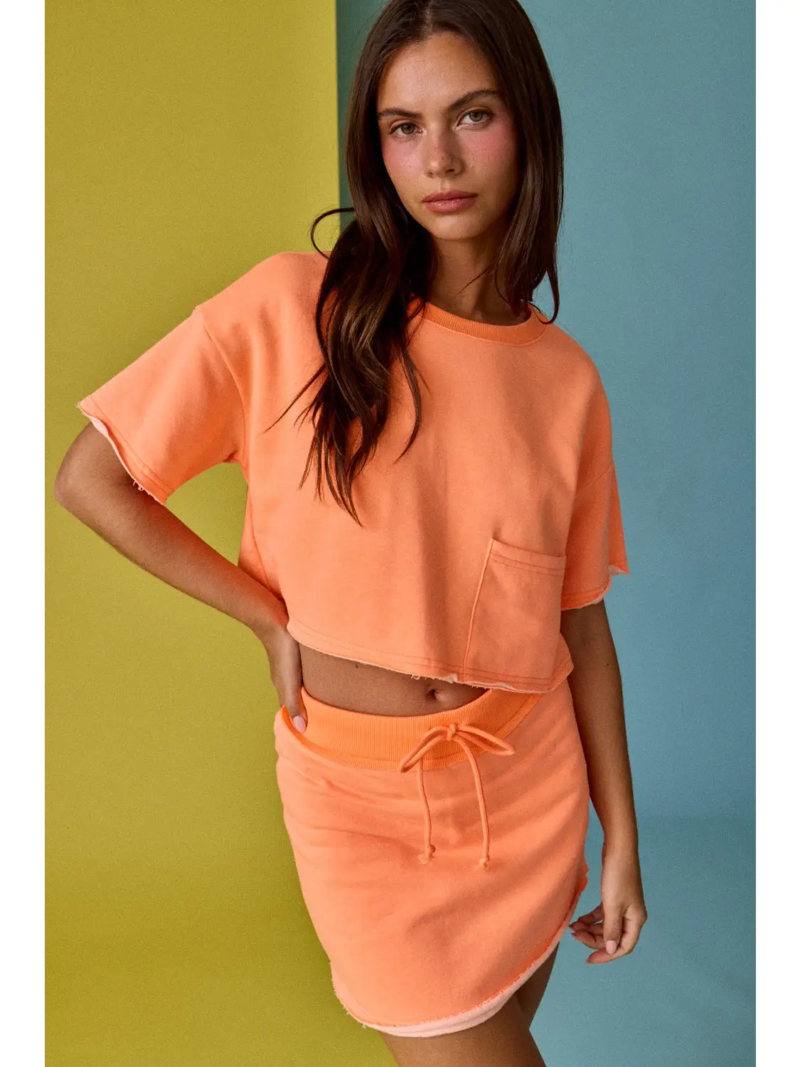 Orange Crop T Shirt and Skort Set