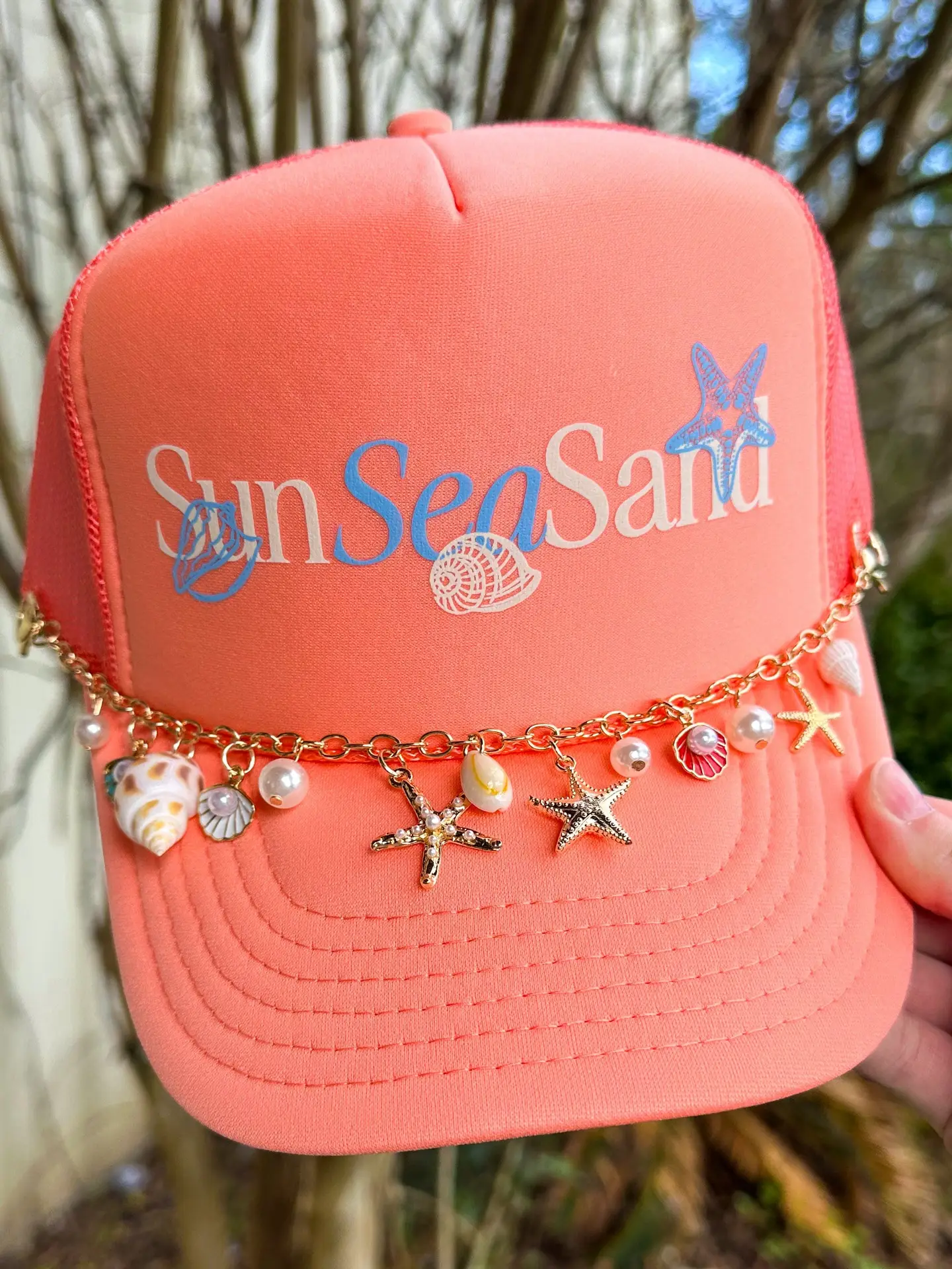 Sun Sea Sand Coral Trucker
