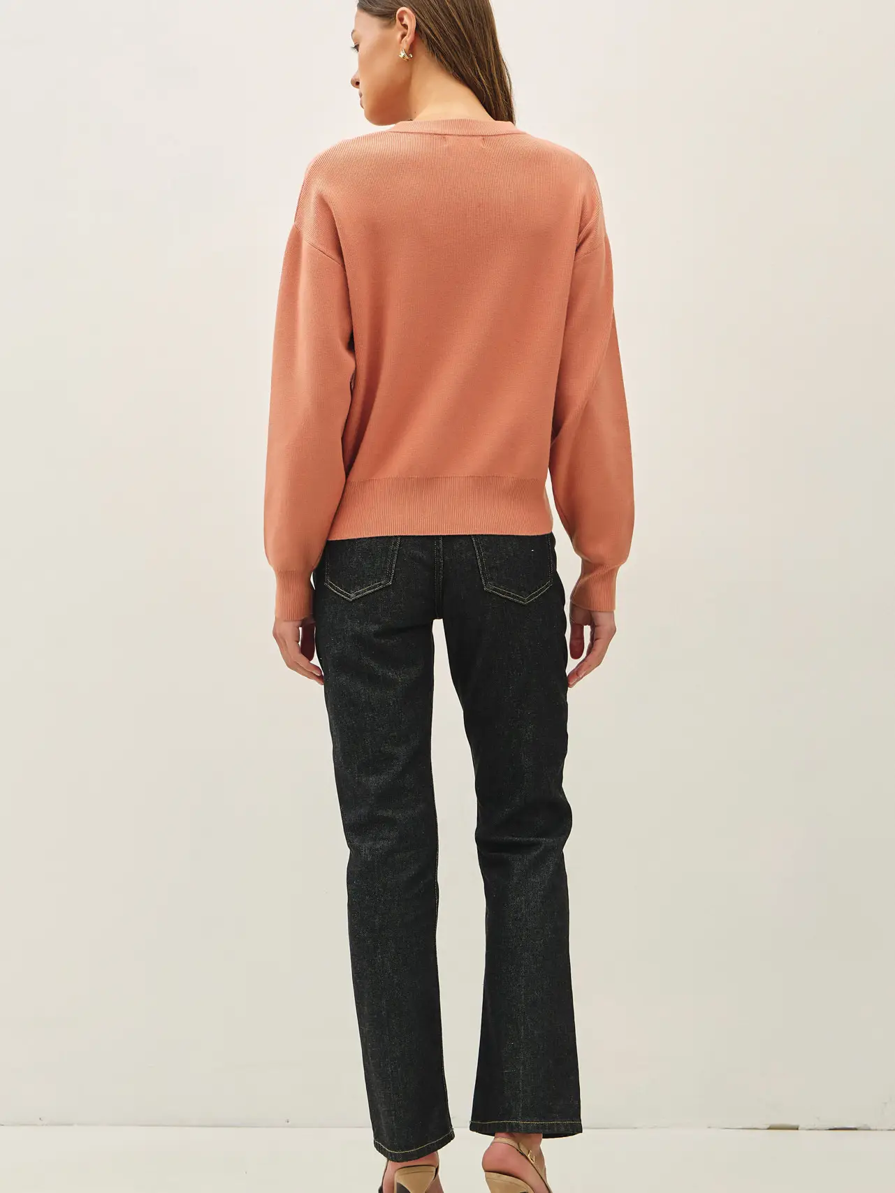 Dusty Peach Pullover Sweater