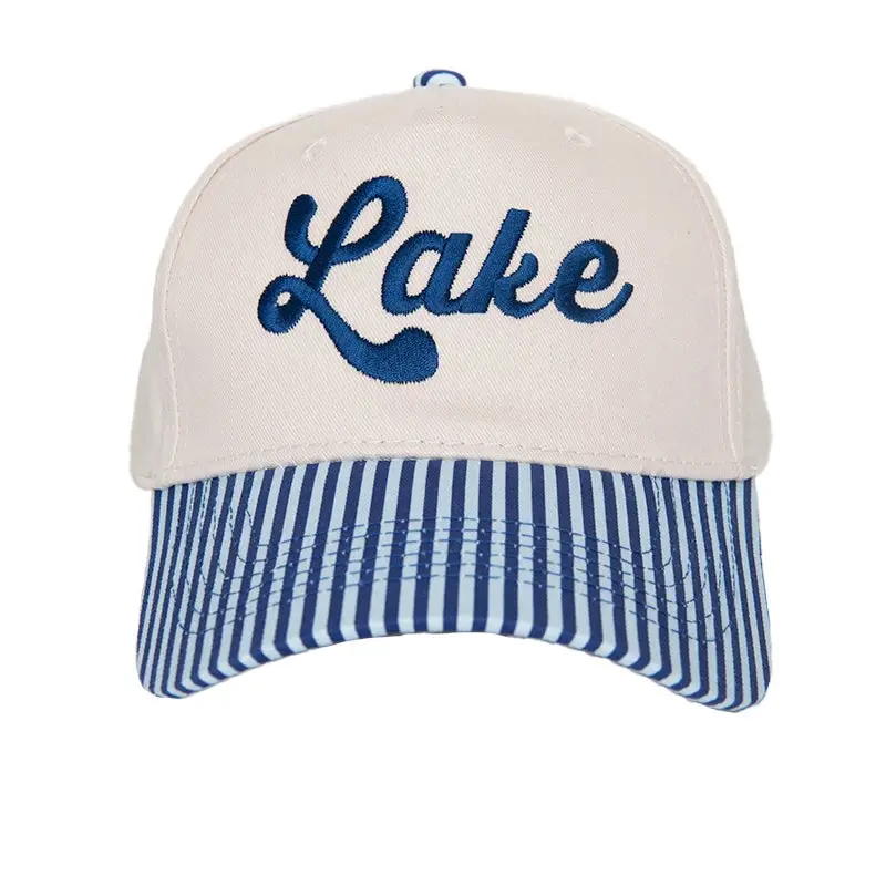 Lake Vintage Trucker Cap- Light blue & Navy