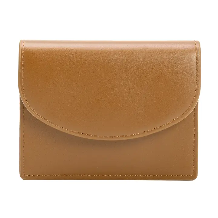 Melie Bianco Milo Tan Vegan Card Case Wallet