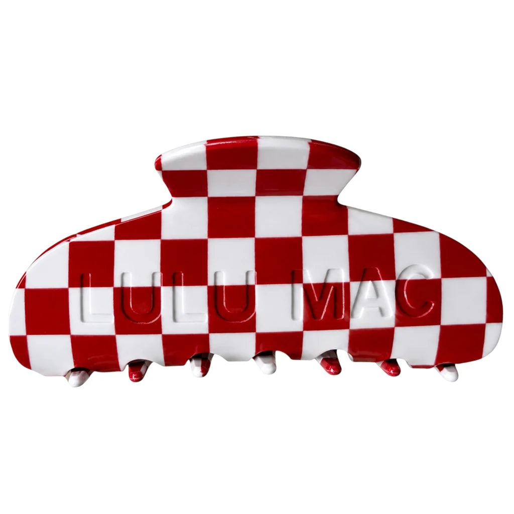 Lulu Mac Red Checkered Claw Clip