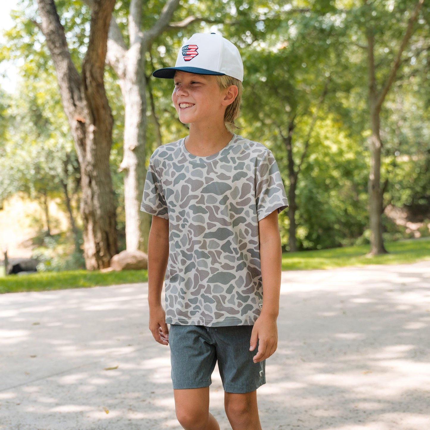 Burlebo Youth Classic Deer Camo Go To Tee