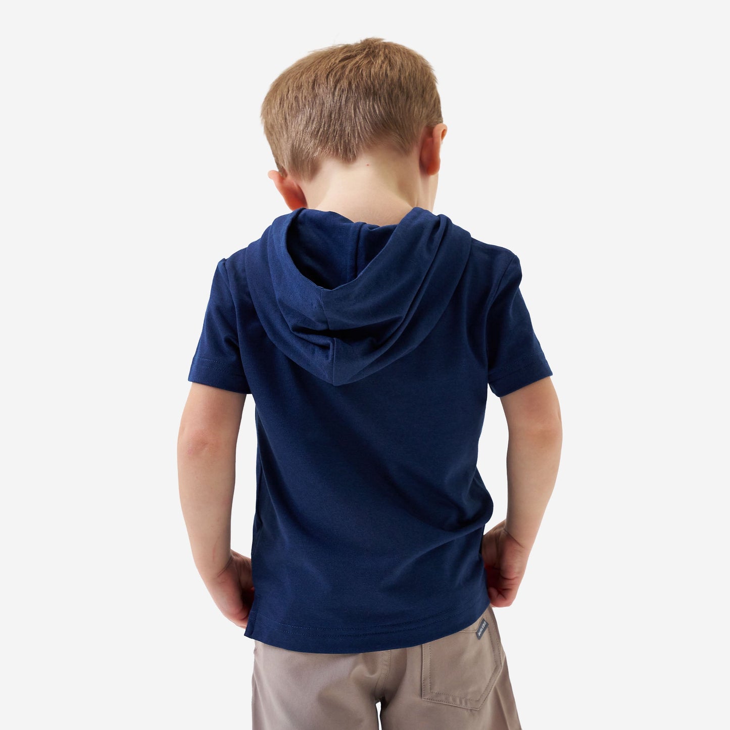 Burlebo Youth Navy Short Sleeve Performance Hoodie