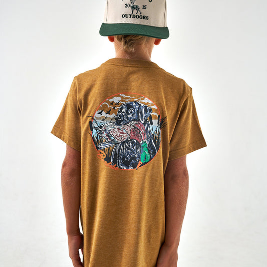 Burlebo Youth Light Brown Duck Dog Tee