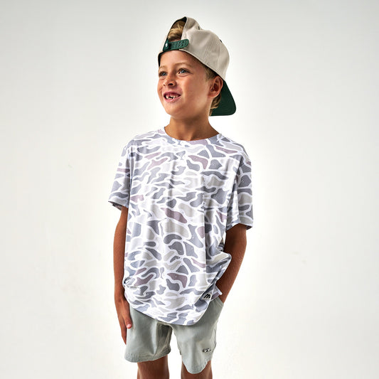 Burlebo Youth White Camo Go To Tee
