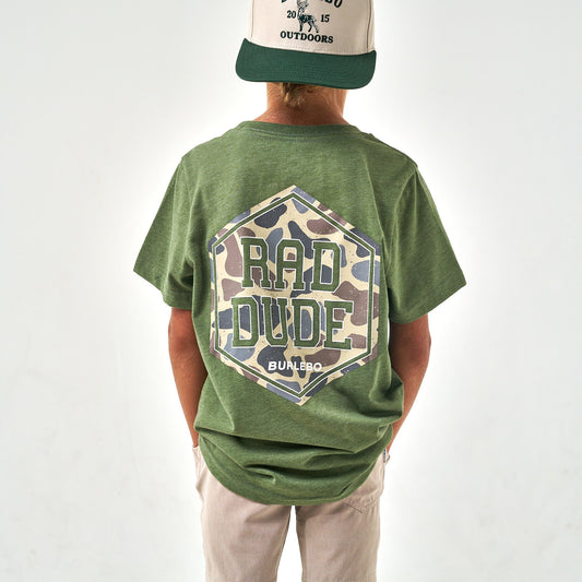 Burlebo Youth Rad Dude Olive Tee