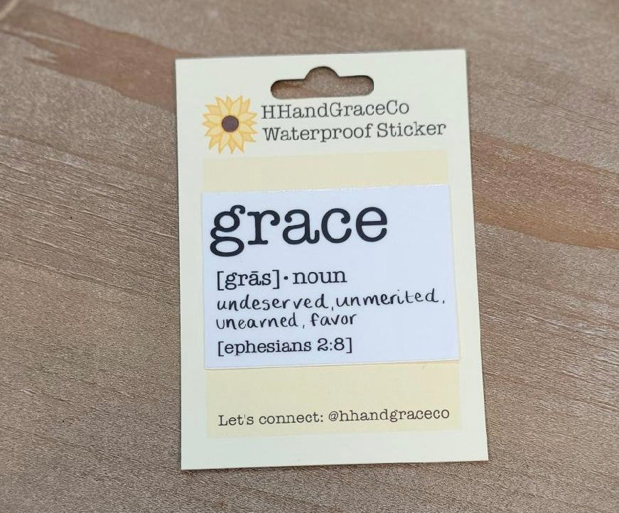 Sticker-Grace definition Waterproof