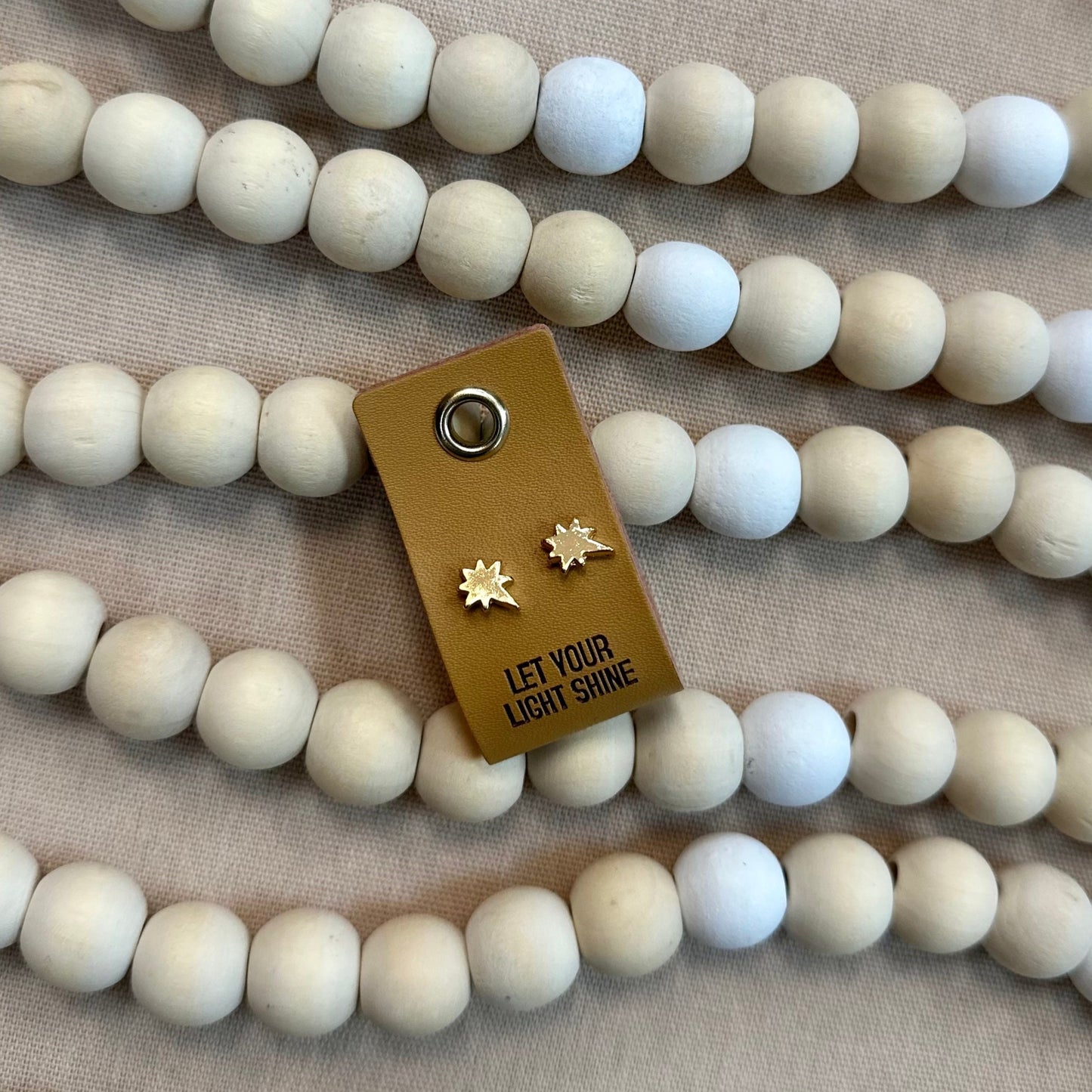 Stud Earrings-Star let your light shine