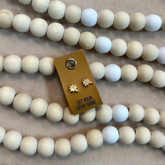 Stud Earrings-Star let your light shine