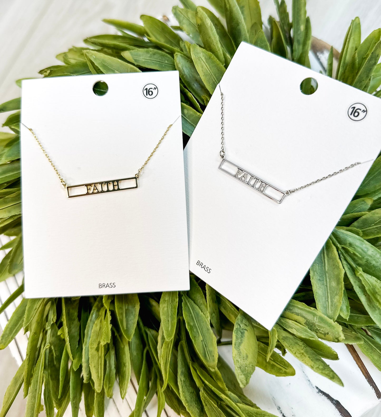 Faith bar necklace