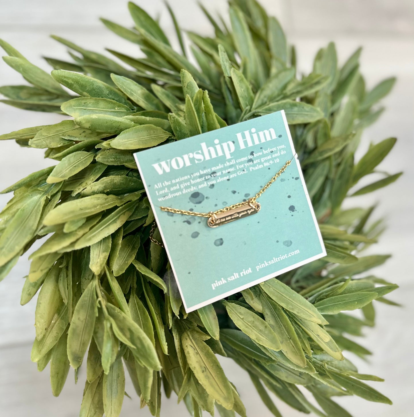 Worship Him Bar Necklace-Let me see with Your eyes