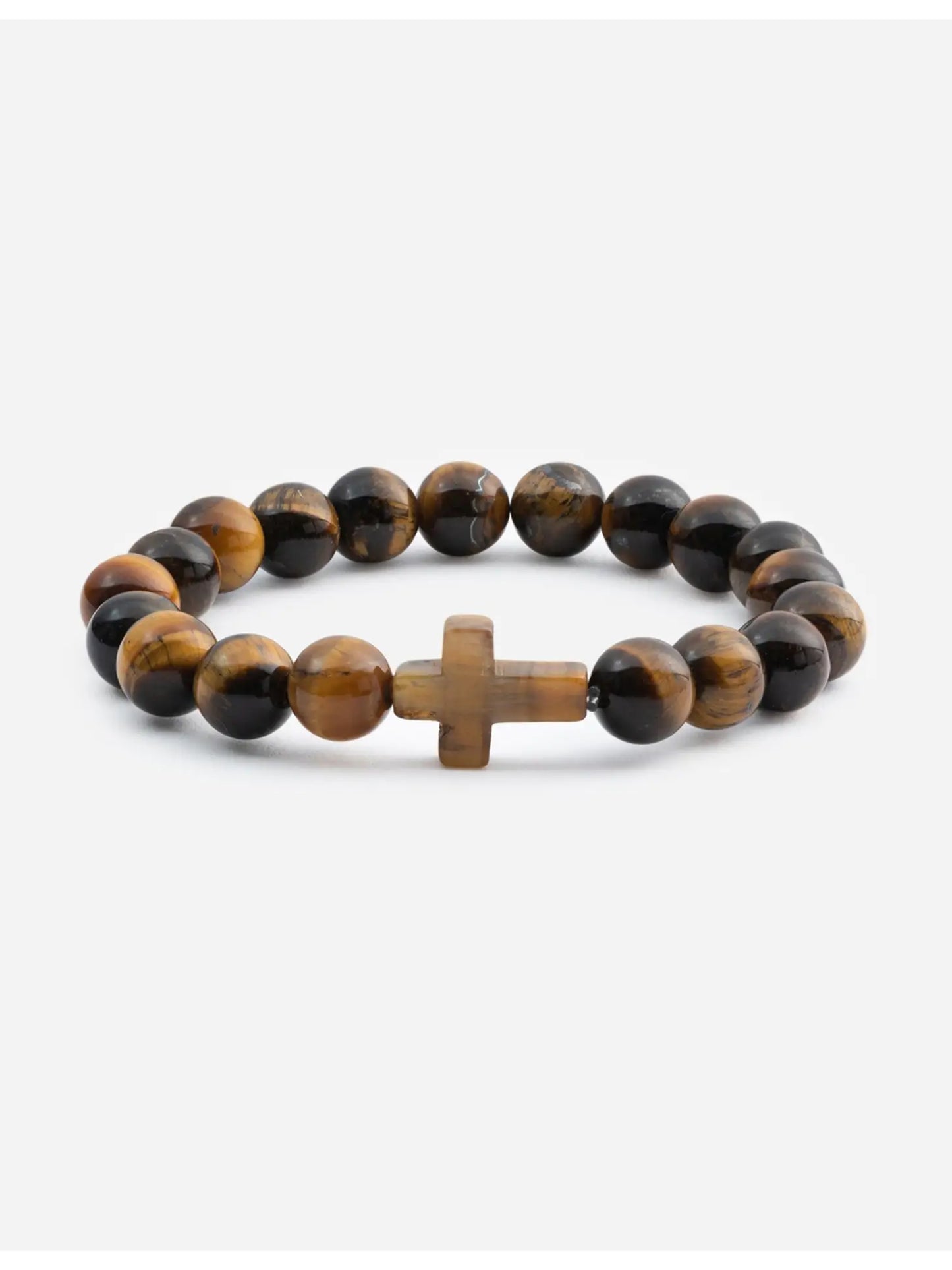 Tiger's Eye Cross Bracelet