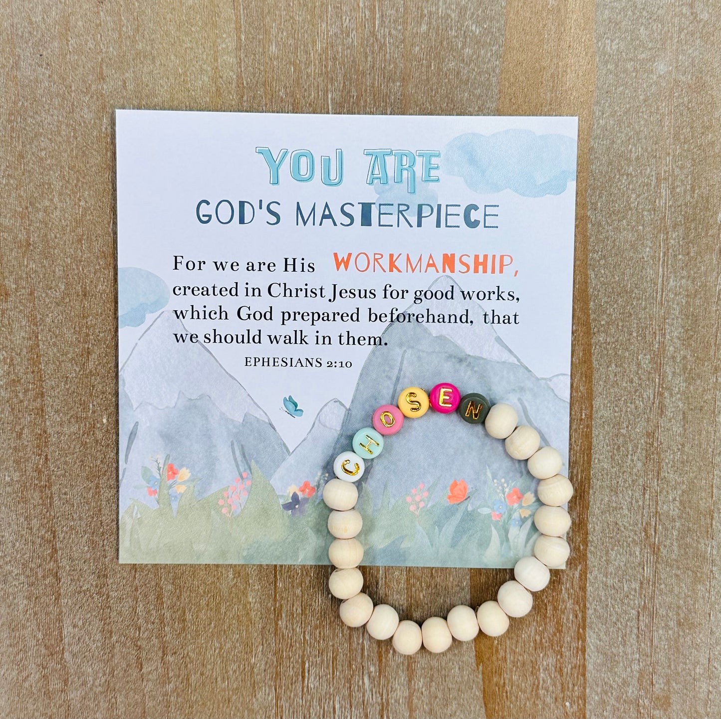 Assorted Children's Scripture card & Bracelet