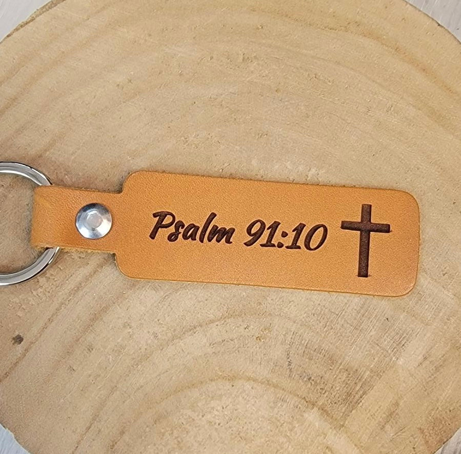 Mens Leather Keychain