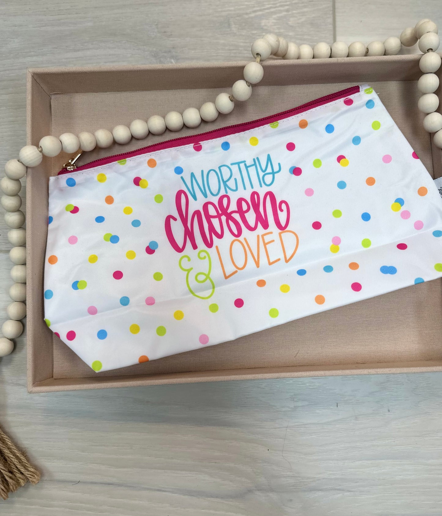 Worthy Chosen Loved Accessory Pouch