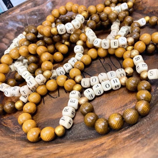 Chunky wooden assorted bracelets