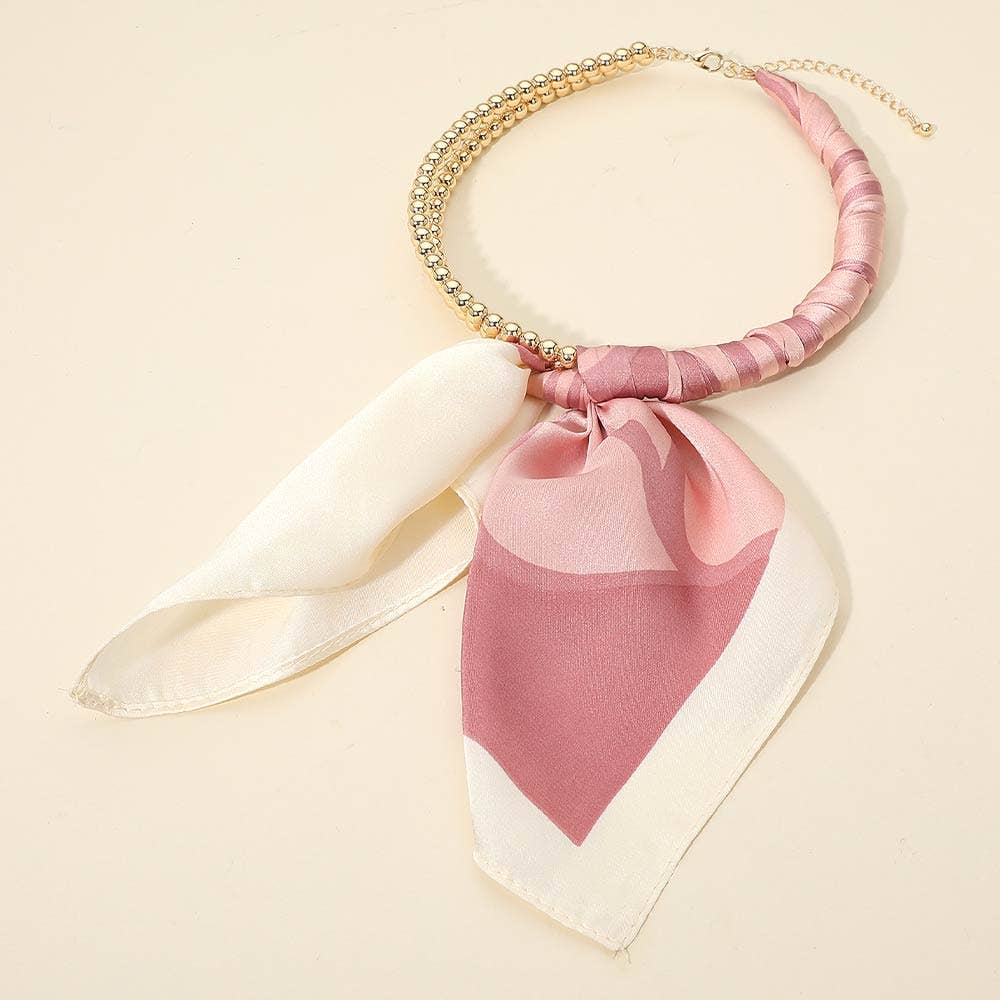 Scarf Double Bubble Chain Necklace | 3 Colors