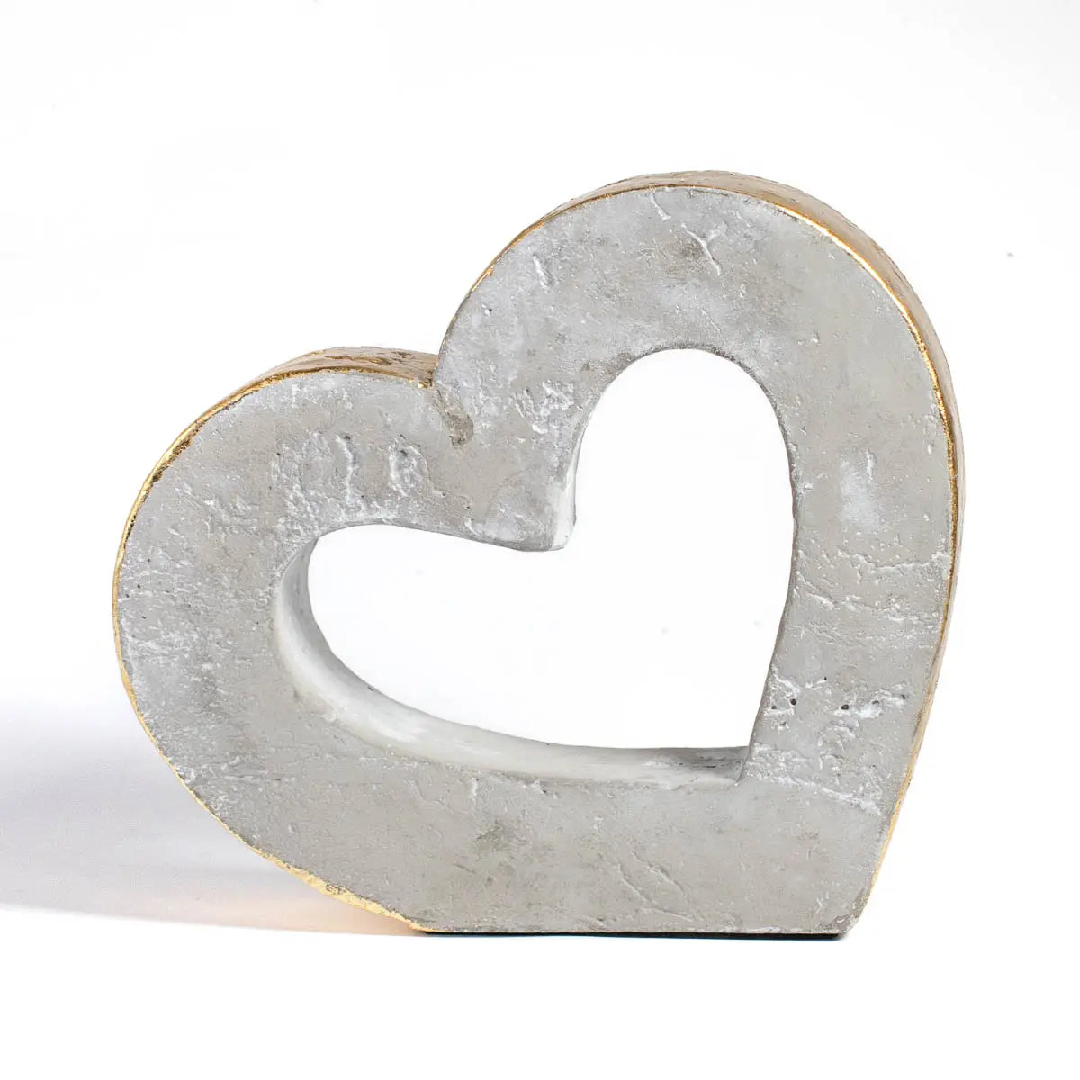 Stockholm Heart Decor Gray/Gold 7.5"