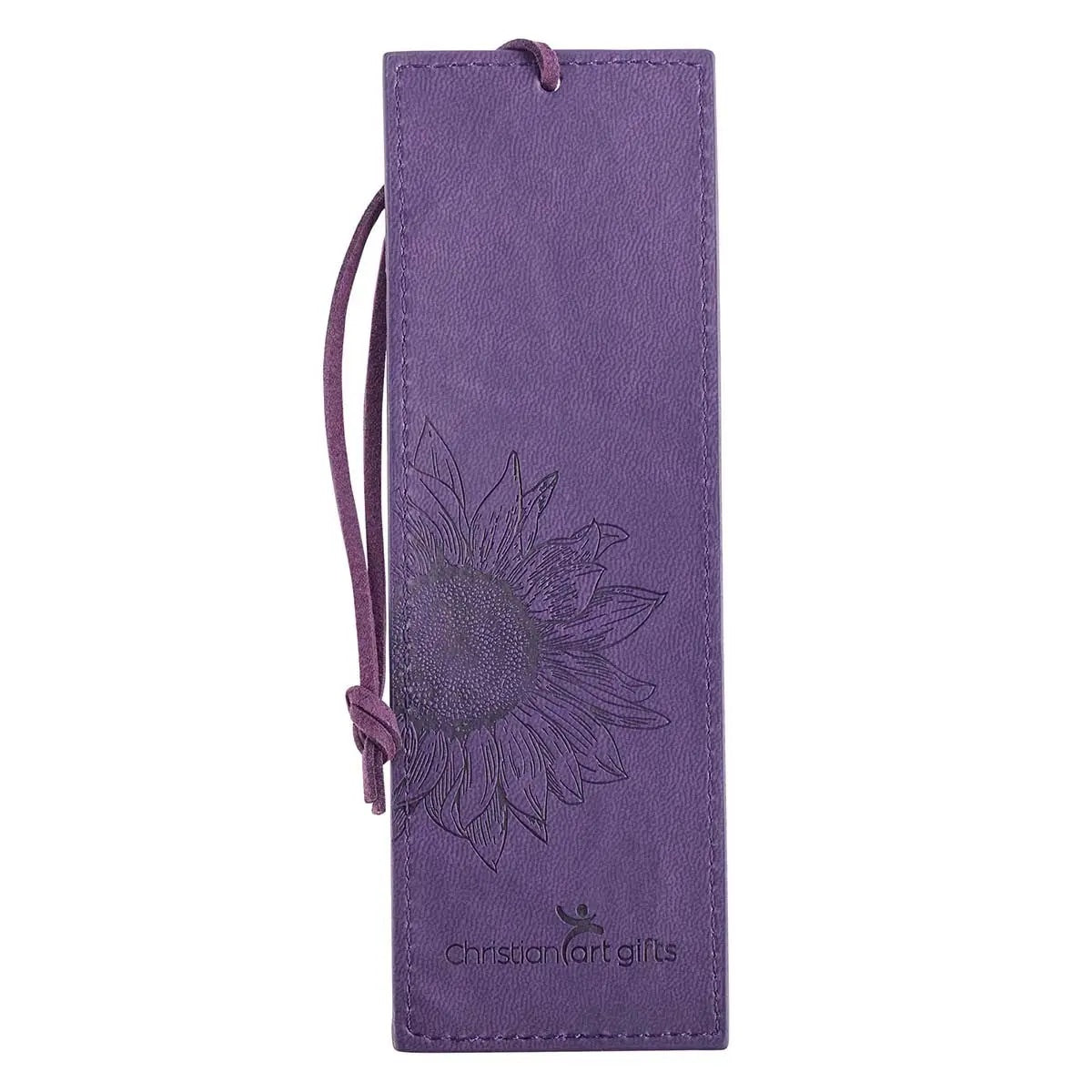 She is Clothed Purple Leather Bookmark