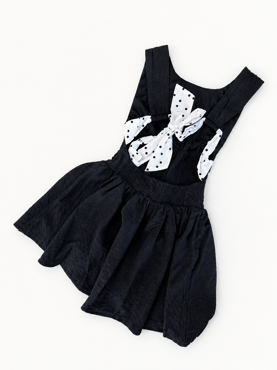 Sleeveless Mini Dress with Polka Dot Bow