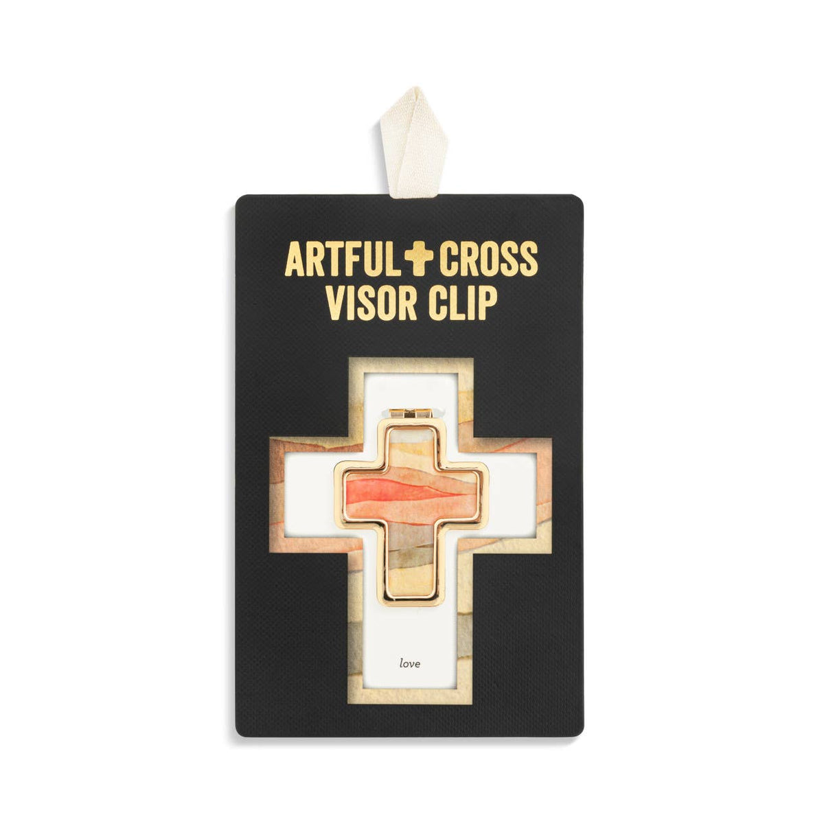Artful Cross Love Visor Clip - 39x48mm