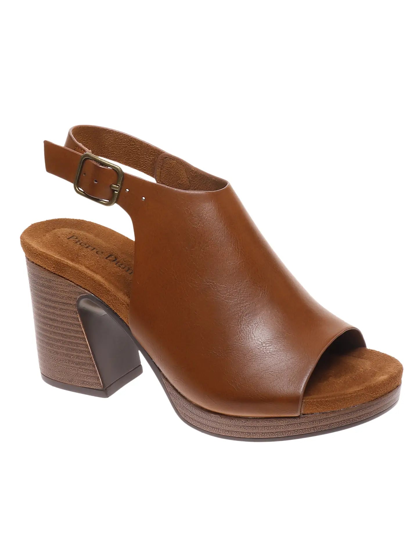 Cortney Cognac Peep Toe Mule