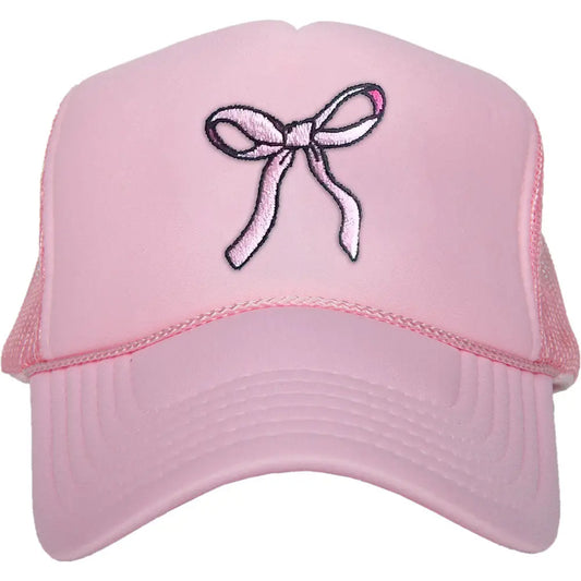 Coquette Pink Bow Trucker Hat