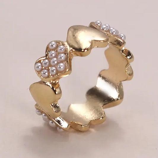 Heart Pearl Ring